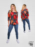 Elegant 3/4-Sleeve Color Shirt - T311